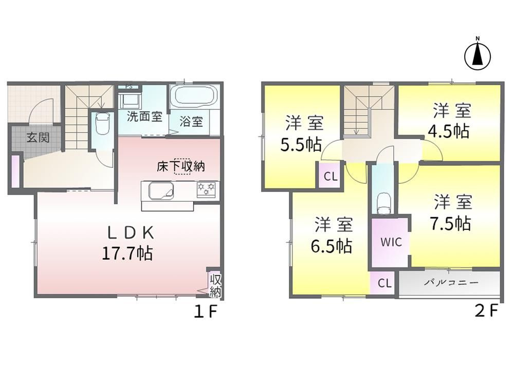 守山区八反1期(全1棟)の間取り