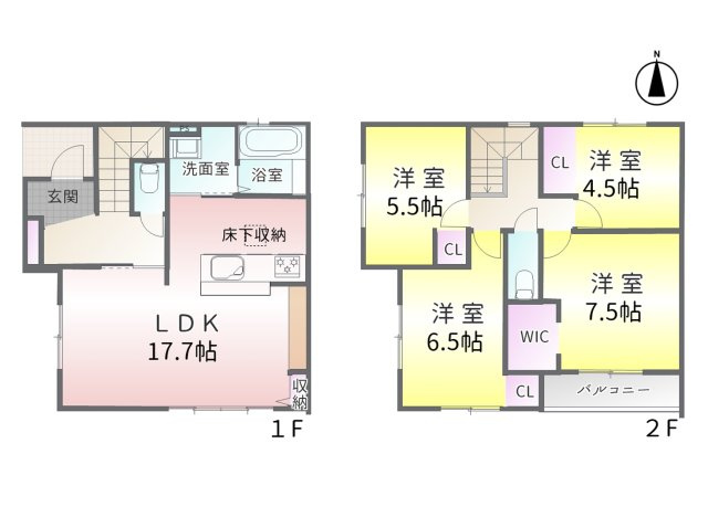 守山区八反1期(全1棟)の間取り