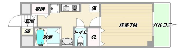 大阪市淀川区西中島７丁目の賃貸マンションの間取り