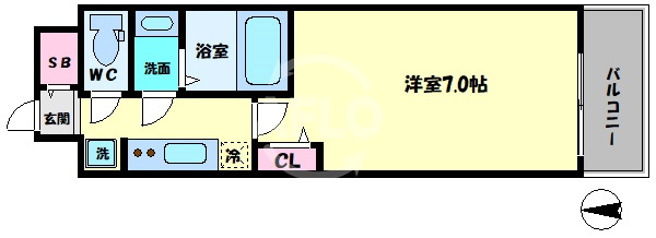ファステート難波グランプリの間取り|ファステート難波グランプリ　間取り