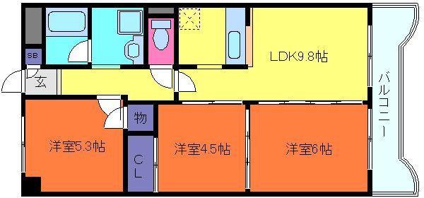 サンプラザ本山南の間取り