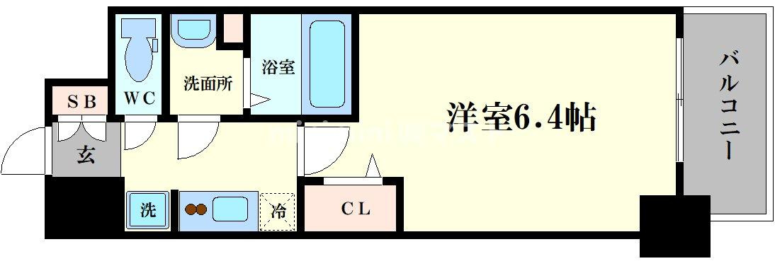 ララプレイス大阪福島アビリテの間取り