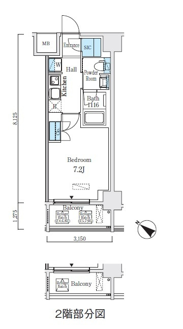 アジュールテラス日本橋浜町の間取り