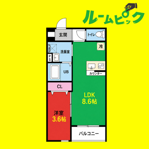 Maison　Le　Verre(メゾン・ル・ヴ　名古屋市賃貸　仲介手数料無料の間取り