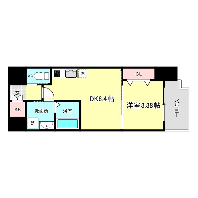 クローバー・プレミア長居公園東の間取り