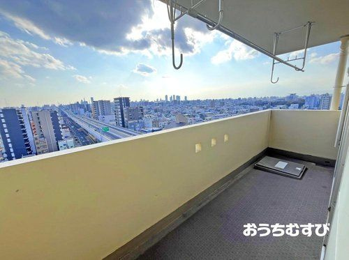 北区グランドメゾン萩野12階のバルコニー