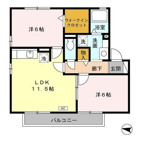 【間取り】 | パークハイム皿山　A棟