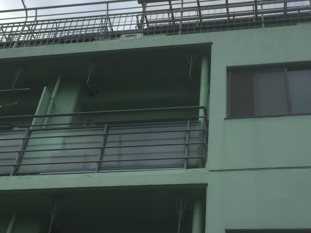 三愛千石ビルのバルコニー