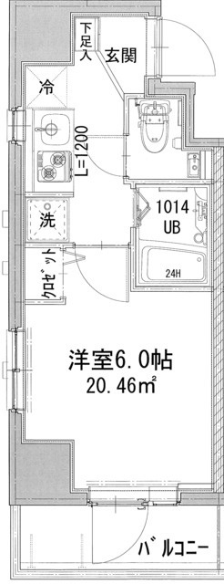 横浜市中区扇町３丁目の賃貸マンションの間取り