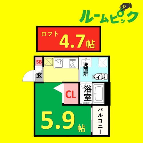 Castello　chiave(カストロキアー　名古屋市賃貸　仲介手数料無料の間取り
