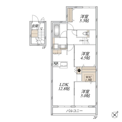 Ｓａｎｃｔｕａｒｙ　Ｇａｒｄｅｎの間取り