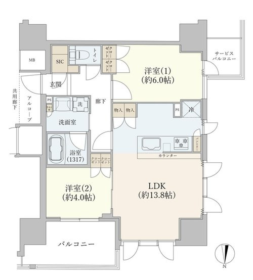 【間取り】 | プレサンスレジェンド大阪新町タワー
