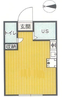 中野区東中野２丁目のアパートの間取り