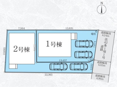 【区画図】 | 藤沢市高倉8期 新築戸建 全2棟