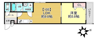 【間取り】 | （仮称）深草小久保町　新築アパート