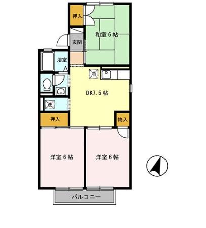 メルヘン三宅B棟の間取り