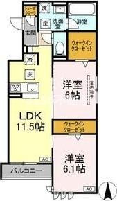 セレスティア田神　WESTの間取り
