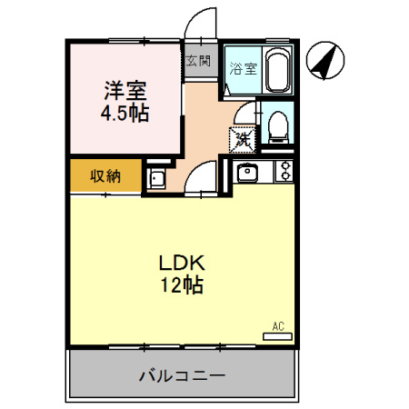 ミリアハイムⅡの間取り