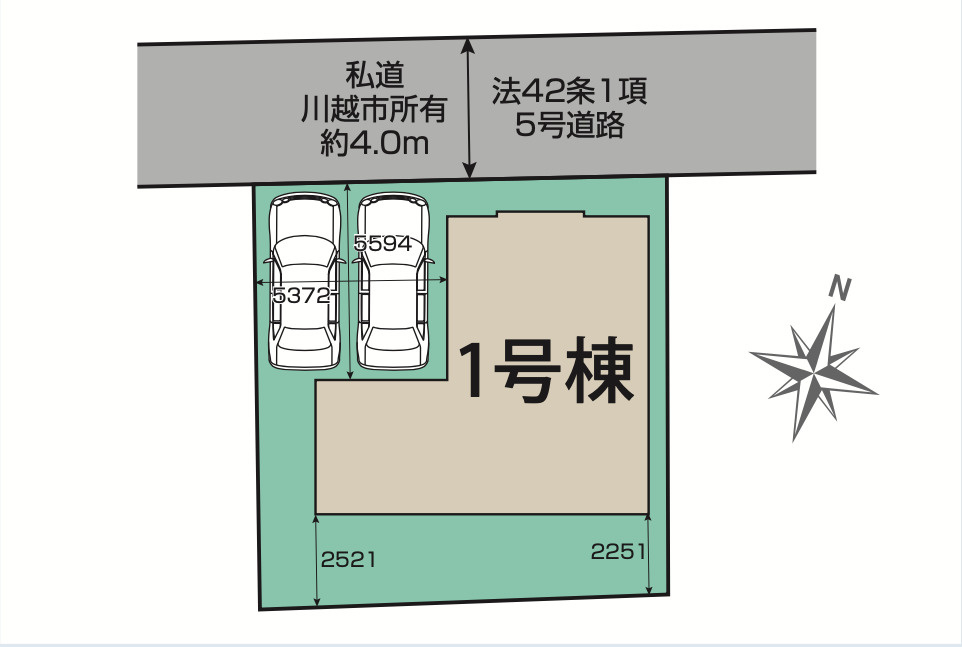 川越市下広谷3期の区画図