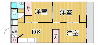 マンション雲雀丘の間取り