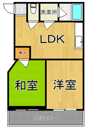 東難波佐野マンションの間取り