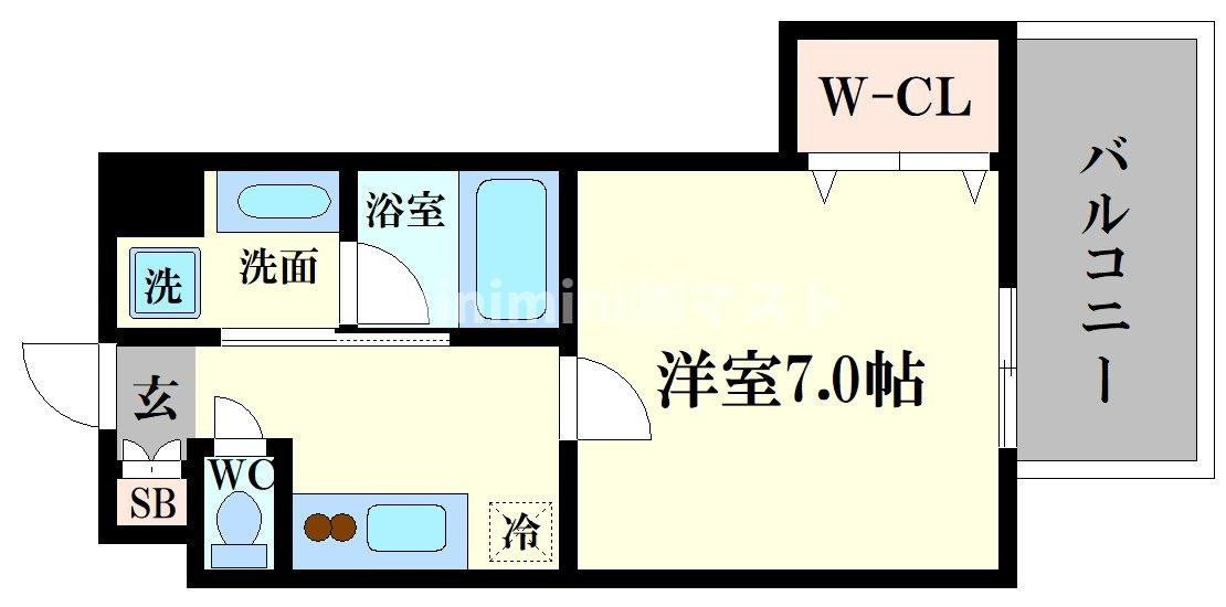 プランドール難波の間取り