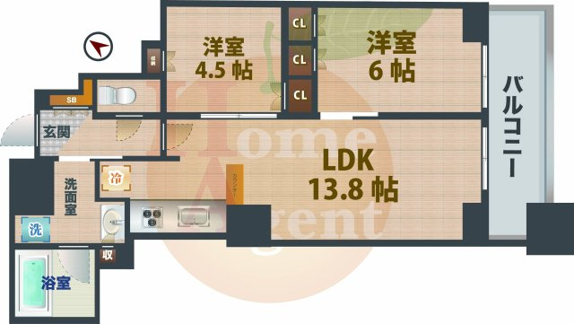【間取り】 | 中野ツインマークタワー | 2LDKのお部屋です。