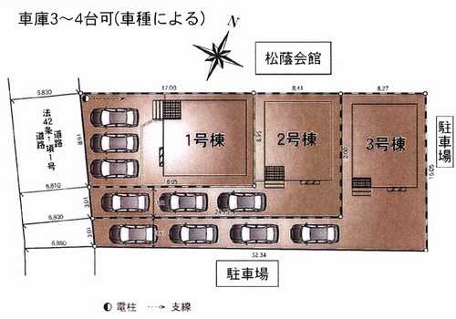 厚木市愛名第10　新築戸建全3棟　1号棟の区画図