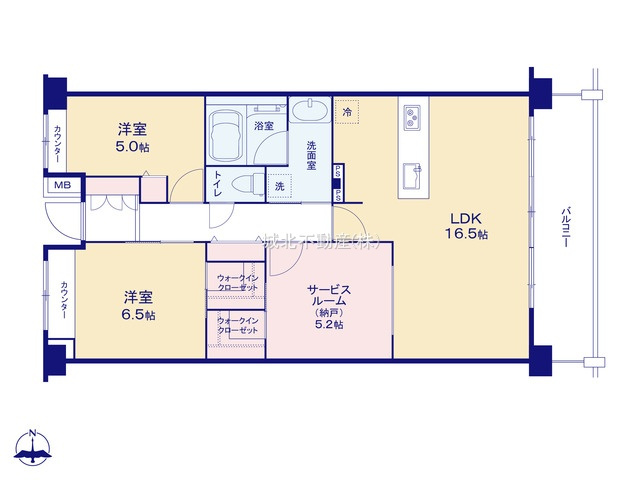 パークホームズ練馬の間取り|専有面積71.87㎡ 2LDK+S
LDK16.5帖 WICが2箇所あり収納も豊富な間取りです