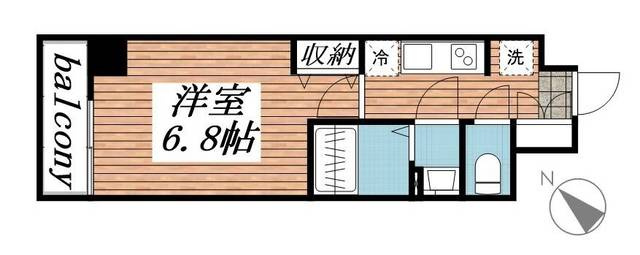 横浜市保土ケ谷区岩井町の賃貸マンションの間取り