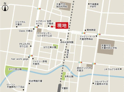 【地図】 | LIGARE　天童市柏木町1丁目1期　1号棟 | ★内覧予約でブランド米2kg★