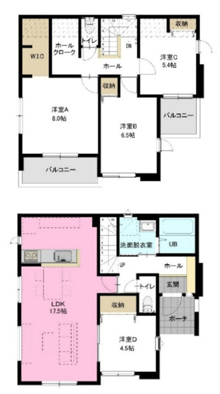 【間取り】 | LIGARE　山形市鈴川２丁目１期　２号棟