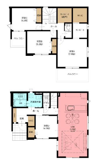 【間取り】 | LIGARE　山形市鈴川２丁目１期　１号棟