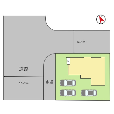 【区画図】 | LIGARE　寒河江市日田１期　１号棟