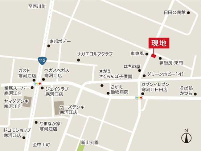 【地図】 | LIGARE　寒河江市日田１期　１号棟