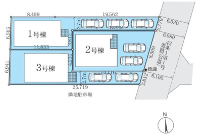 【区画図】 | 藤沢市善行坂2期 新築戸建 全3棟