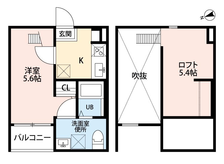 tres五女子（トレスゴニョシ）の間取り|☆洋室5.6帖＋5.4帖ロフト付きです☆