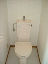 落ち着いた色調のトイレです。