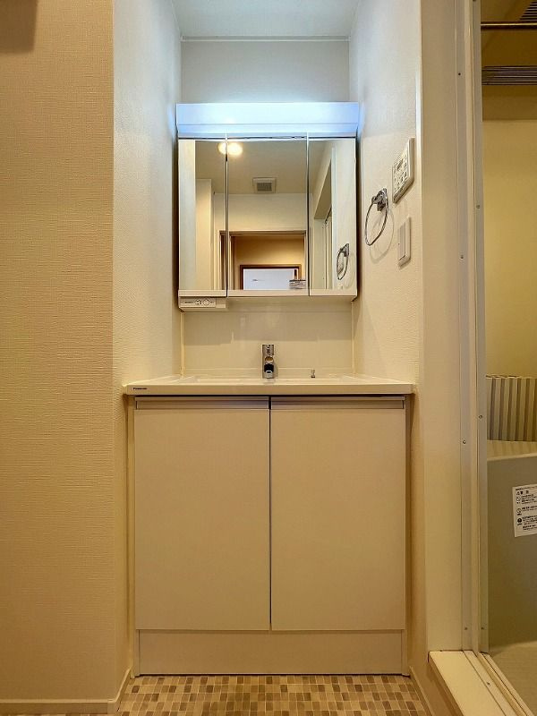 メゾンマコトの洗面所|忙しい朝には欠かせない洗面所です