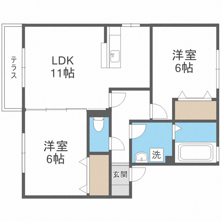 クリスタルMIWA　Ⅱ　A棟の間取り