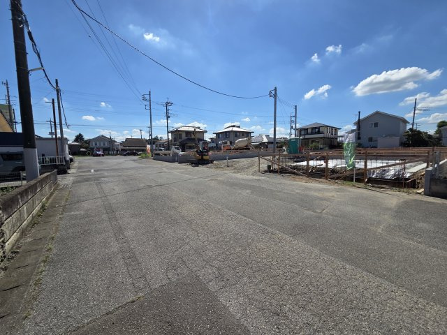 新築　桐生市相生町第19　1号棟　CRADLE GARDENの前面道路含む現地写真|現地写真　南東側前面道路幅員約9.5ｍ
