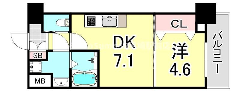スプランディッド新大阪キャトルの間取り