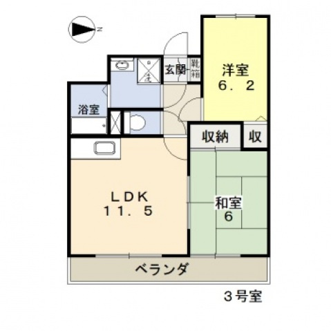 【間取り】 | ハピネス田中