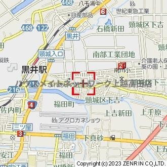 グランドハイデンス Ｂの地図|位置図