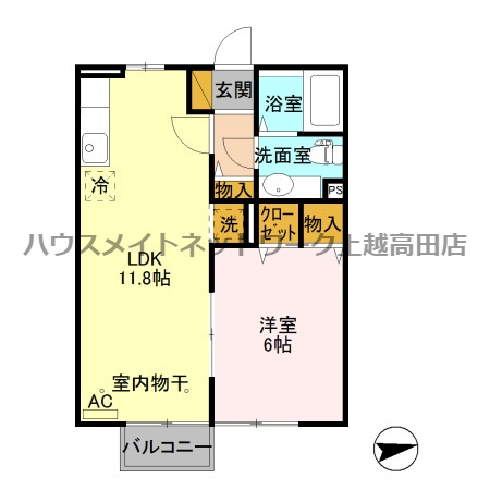 グランドハイデンス Ｂの間取り|間取図