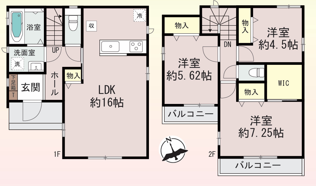 神戸市西区玉津町今津新築戸建の間取り