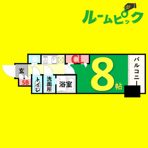プレサンスジェネ葵　名古屋市賃貸　仲介手数料無料の間取り