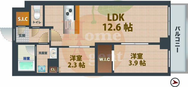 【間取り】 | アジールコート練馬中村橋 | 2LDKのお部屋です。