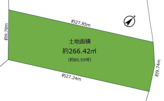 西岡本4丁目　売土地の土地図