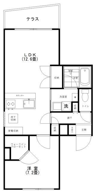 Ｎ．ｃｕｏｒｅの間取り|両側隣戸無し角住戸。オーダー…